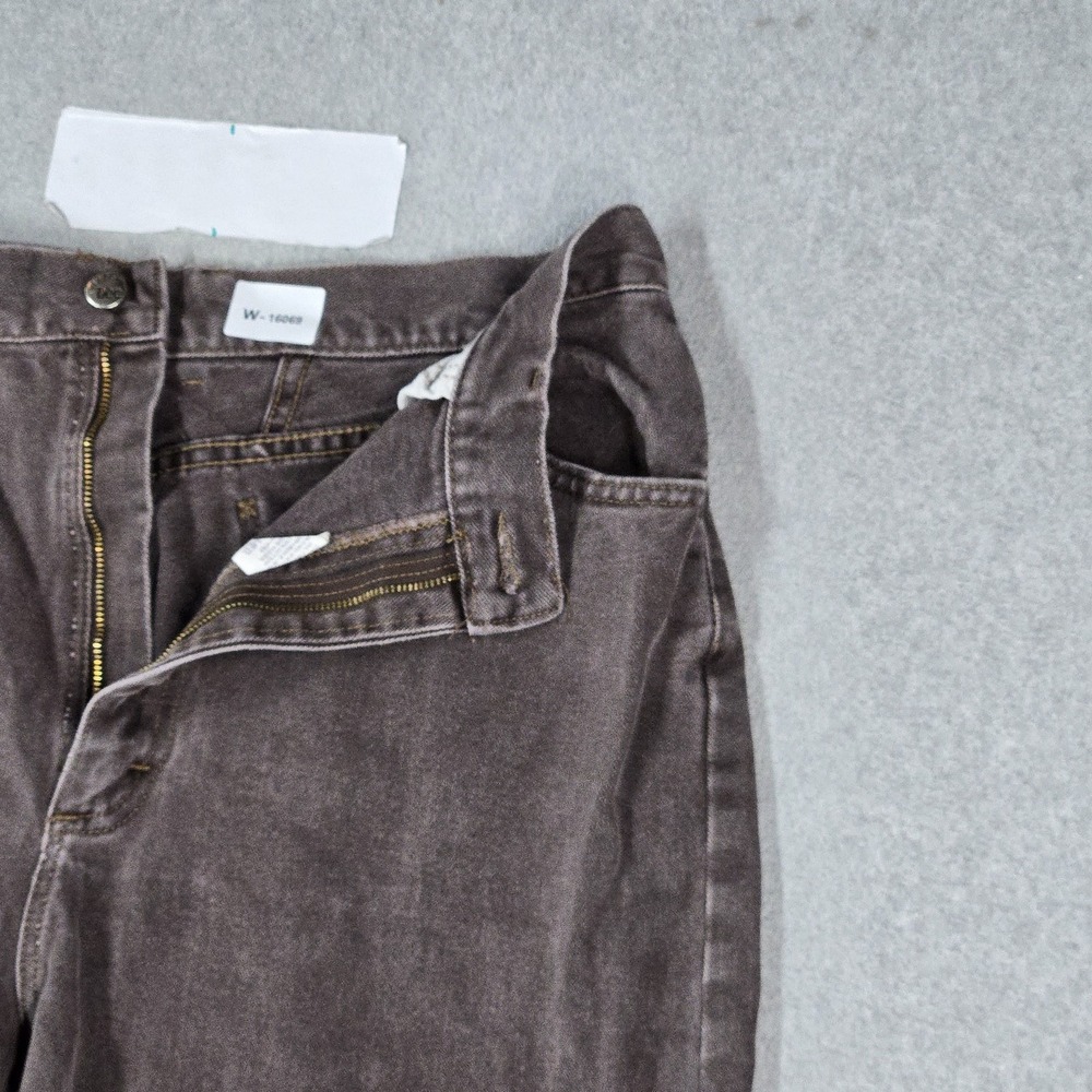 VINTAGE Lee Riveted Women Jeans 18 MED Brown High Rise Taper Denim 29" Inseam - Picture 8 of 16